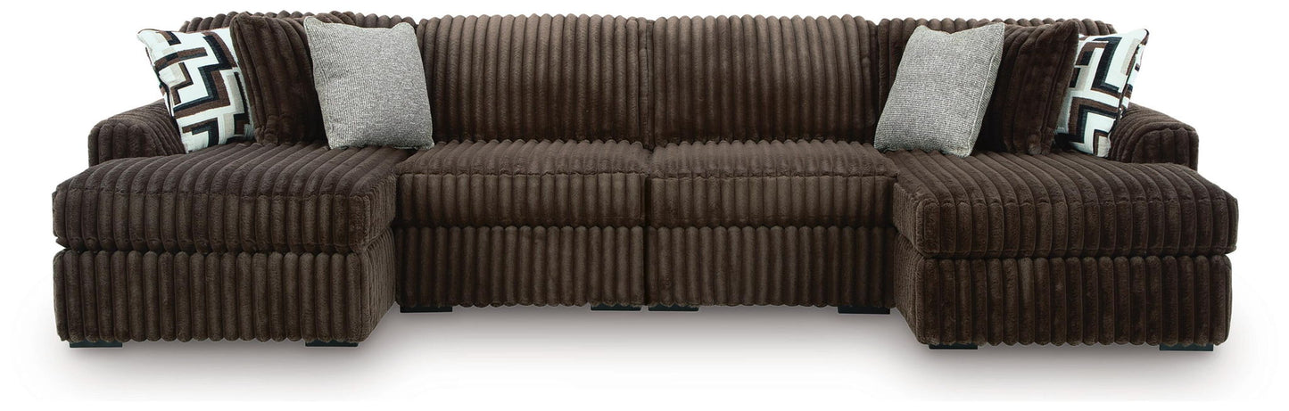 Midnight Madness Sectional and Jumbo Corduroy