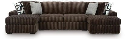 Midnight Madness Sectional and Jumbo Corduroy