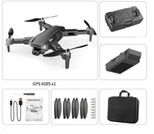 GPS High-definition Dual Camera drone with remote, spare props, case on Tampa Home & Garden Store