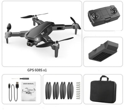 GPS High-definition Dual Camera drone with remote, spare props, case on Tampa Home & Garden Store