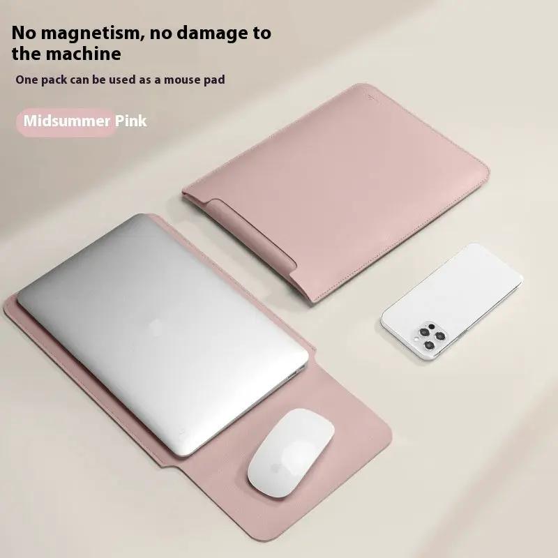 Pink Midsummer laptop bag with built-in mouse pad, silver laptop and white mouse on Tampa Home & Garden Store