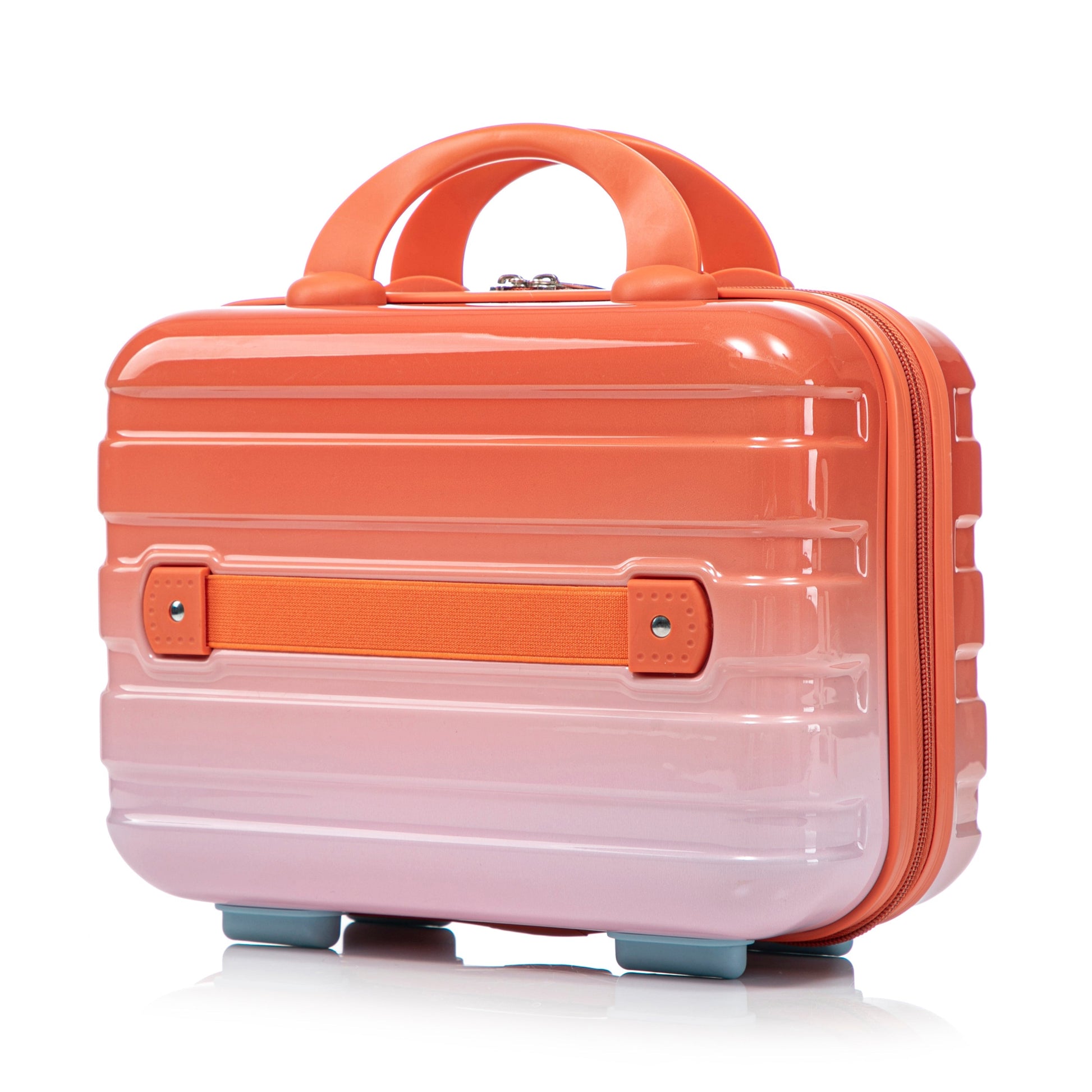 2 pc spinner wheel luggage set gradient orange-pink built-in lock HouseOfZazla on Tampa Home & Garden Store