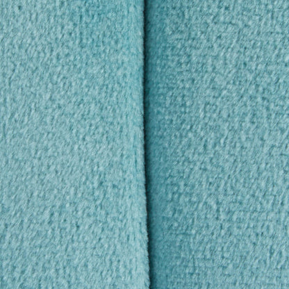 Accent ottoman fabric close-up in teal plush texture with seam by HouseOfZazla on Tampa Home & Garden Store