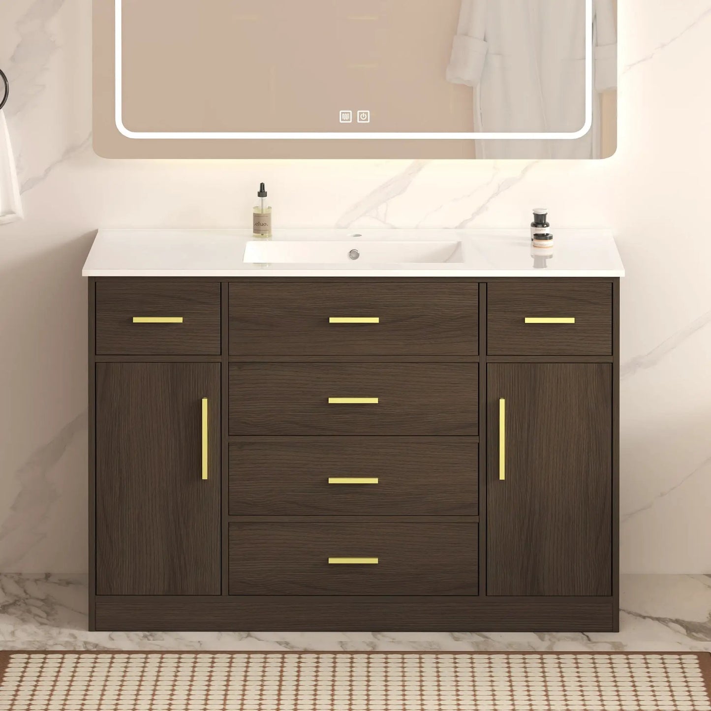 Bathroom Vanity with Ample Storage and Soft Doors
