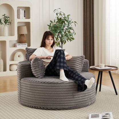 Modern single sofa with a backrest pillow