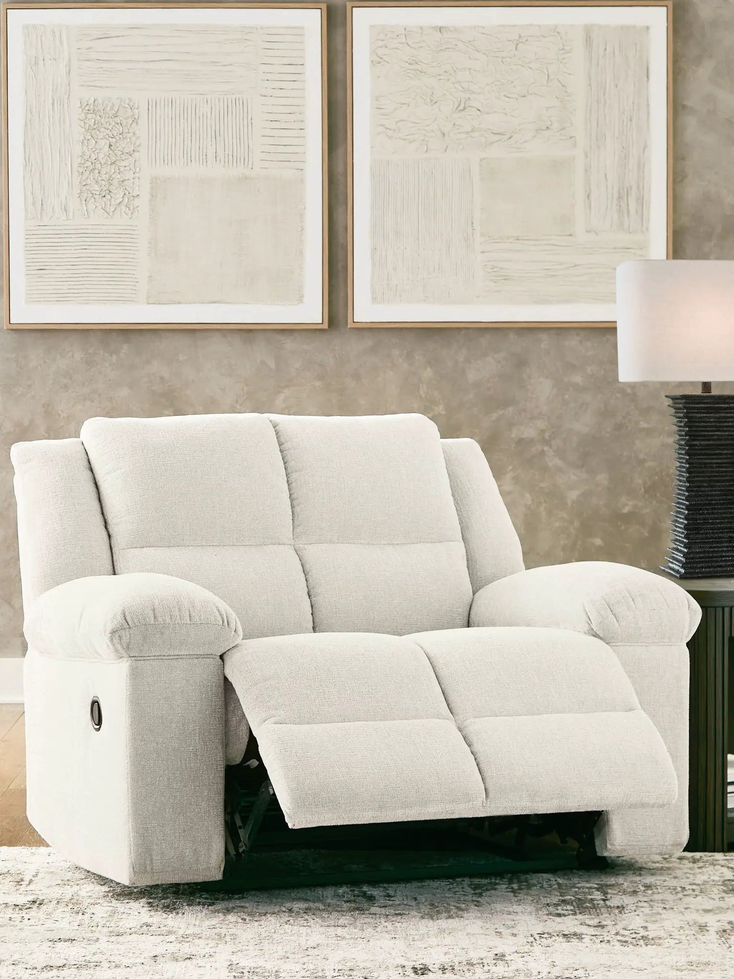 Orlen Zero Wall Wide Seat Recliner in cream upholstery by Unique Piece Furniture on Tampa Home & Garden Store