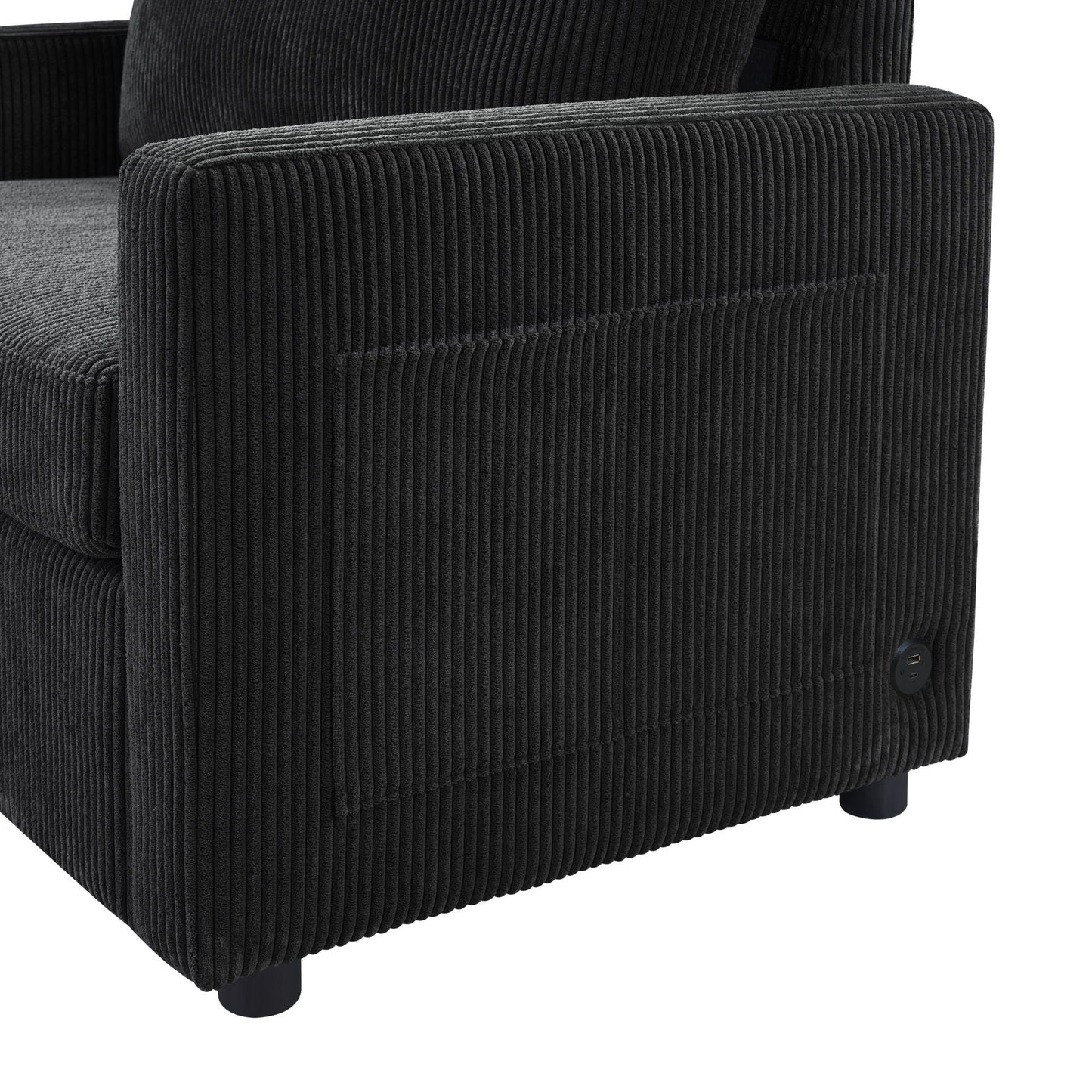Foldable Sleeper Sofa with USB Ports and Storage
