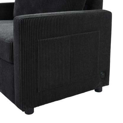 Foldable Sleeper Sofa with USB Ports and Storage