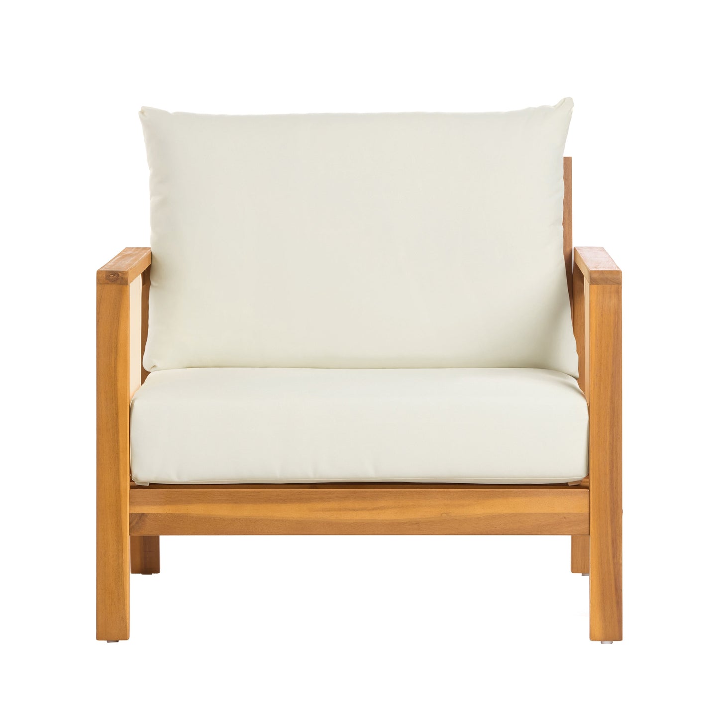 Acacia Wood and Textilene Outdoor Club Chair