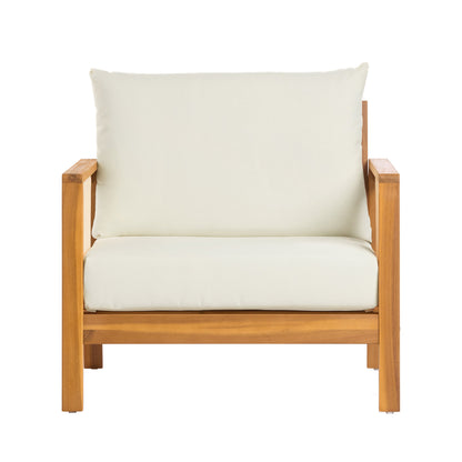 Acacia Wood and Textilene Outdoor Club Chair