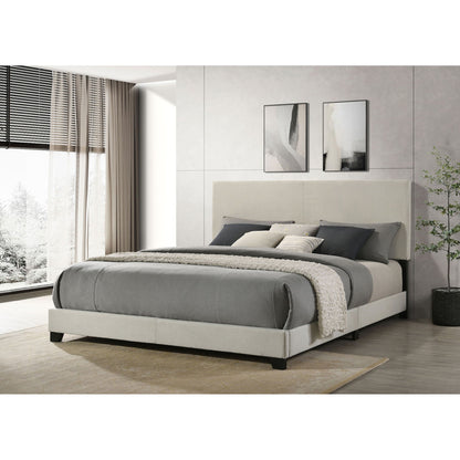 Efram Panel Bed, gray upholstered platform bed by HouseOfZazla on Tampa Home & Garden Store