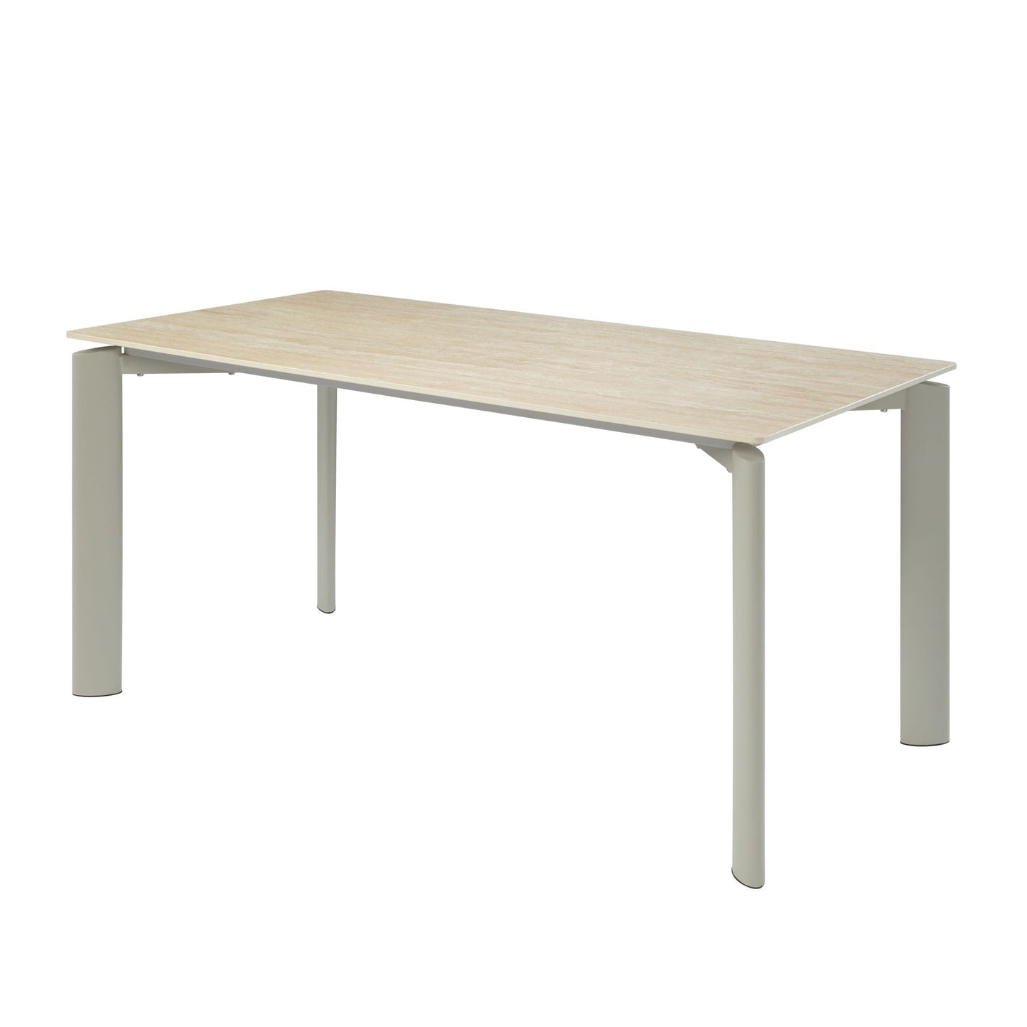 Ingram ceramic-top dining table with light-gray top and gray metal legs on Tampa Home & Garden Store