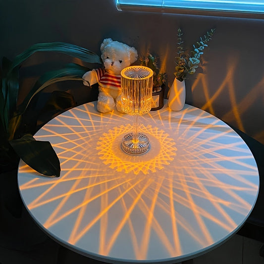 Crystal Touch Control Bedside Lamp – Dimmable USB LED Light with Rechargeable Battery - Tampa Home & Garden Store