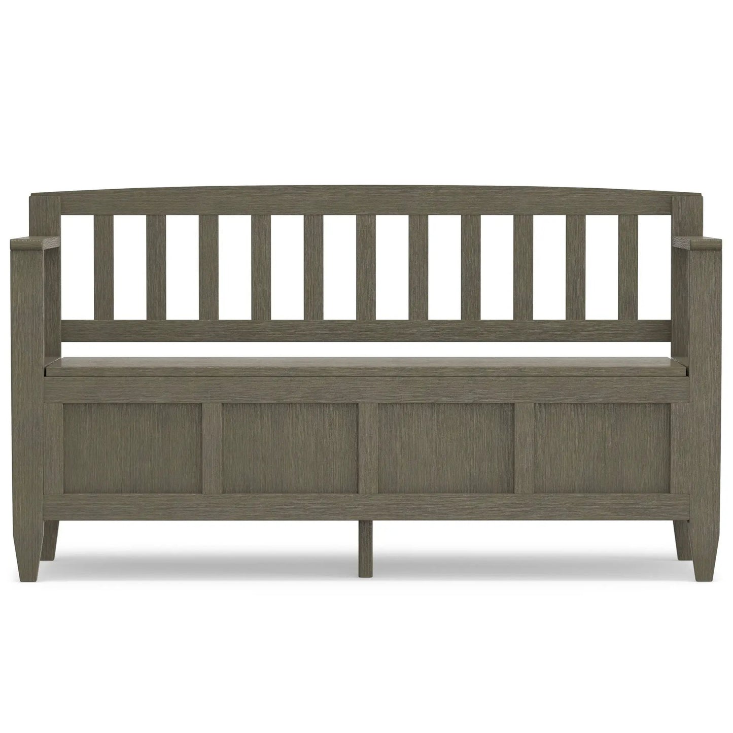 Brooklyn Handcrafted Entryway Storage Bench wood with slatted back by Unique Piece Furniture on Tampa Home & Garden Store