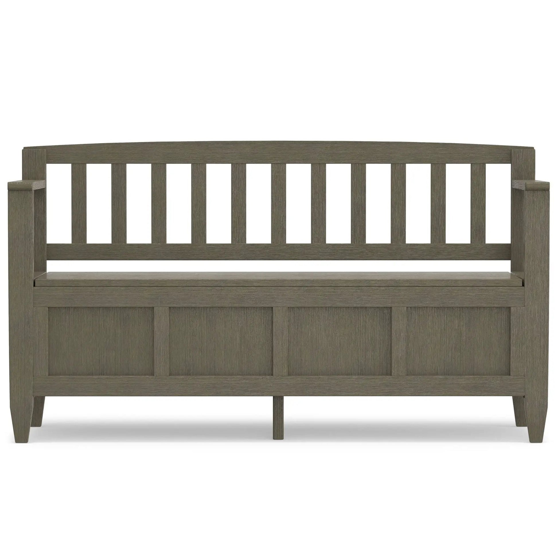 Brooklyn Handcrafted Entryway Storage Bench wood with slatted back by Unique Piece Furniture on Tampa Home & Garden Store