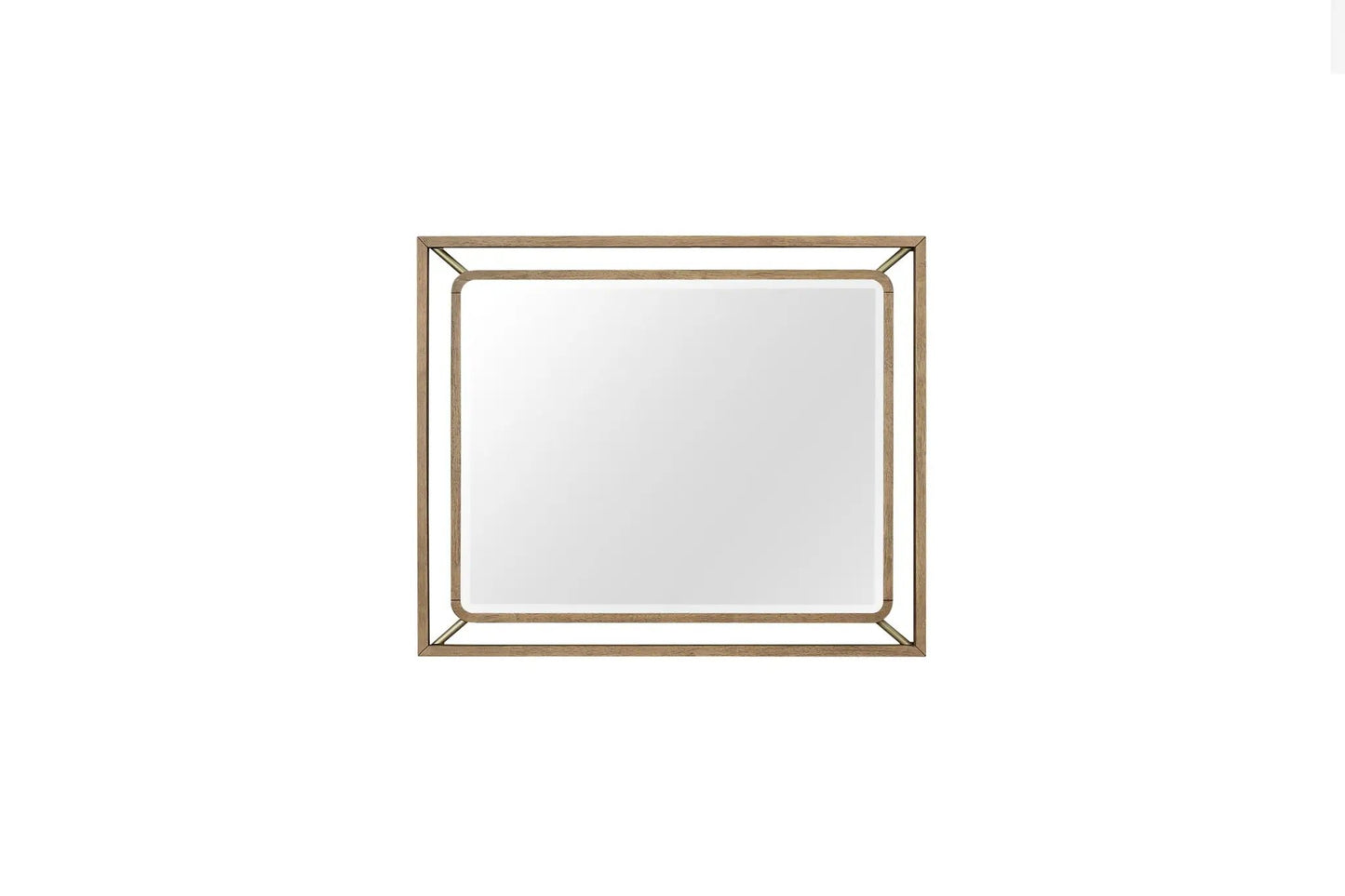 Mirror Light Brown Finish for Dresser Mounted