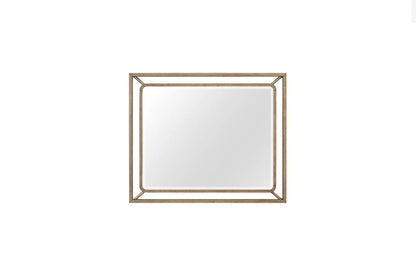 Mirror Light Brown Finish for Dresser Mounted