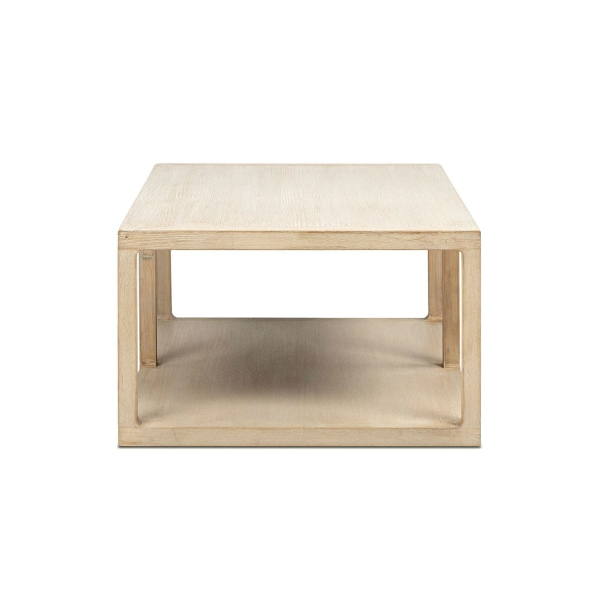 Natural reclaimed wood coffee table Ellis with lower shelf by HouseOfZazla on Tampa Home & Garden Store