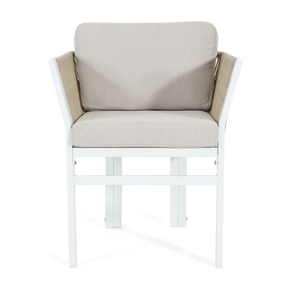 Durable Aluminum Outdoor Dining Chairs Set of Two