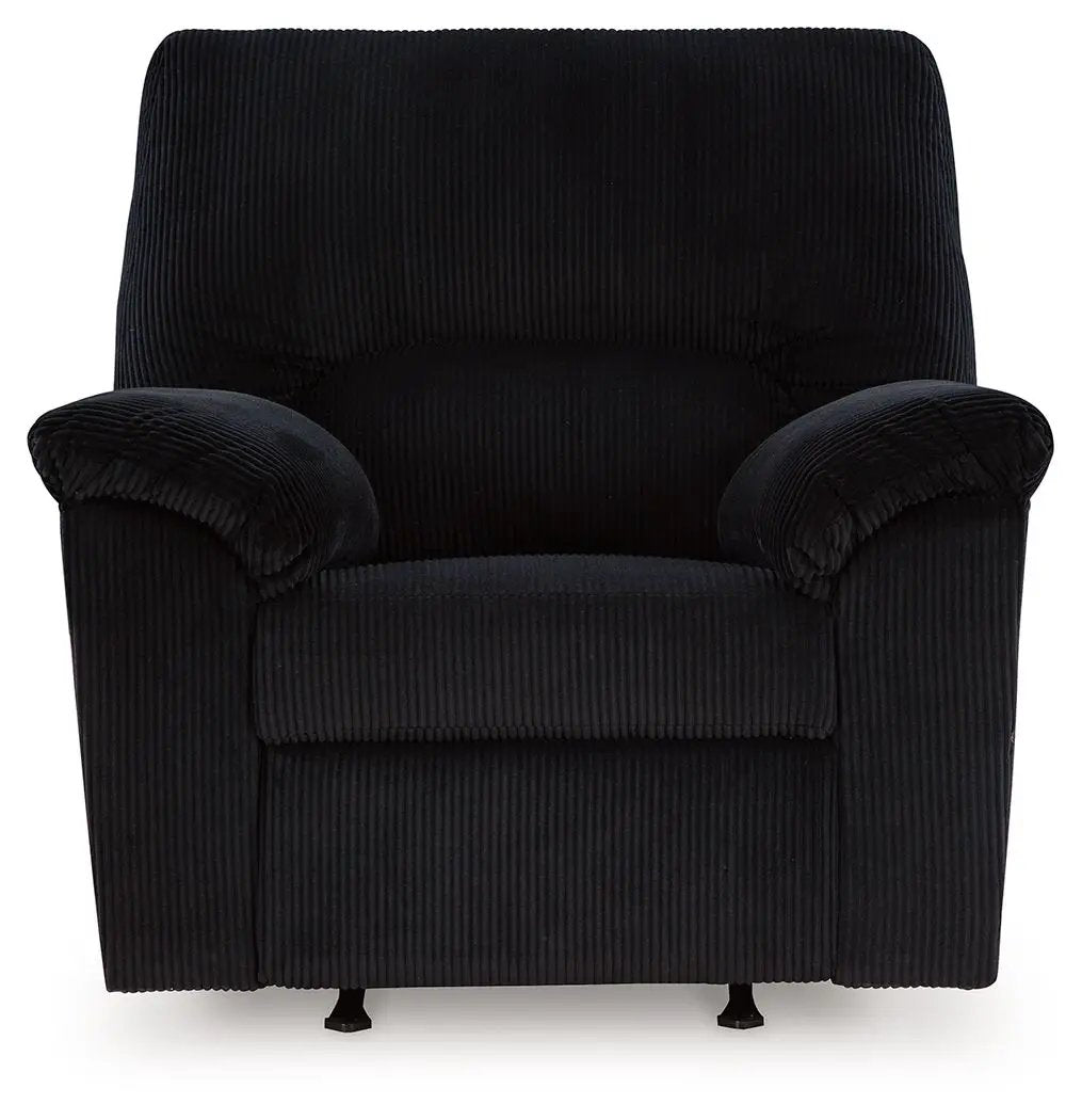 SimpleJoy Rocker Recliner in black corduroy by Unique Piece Furniture on Tampa Home & Garden Store