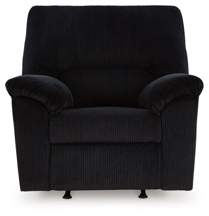 SimpleJoy Rocker Recliner in black corduroy by Unique Piece Furniture on Tampa Home & Garden Store