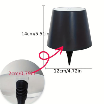 Wireless Bottle Lamp – Rechargeable 3-Color Dimmable Touch LED Light for Bars