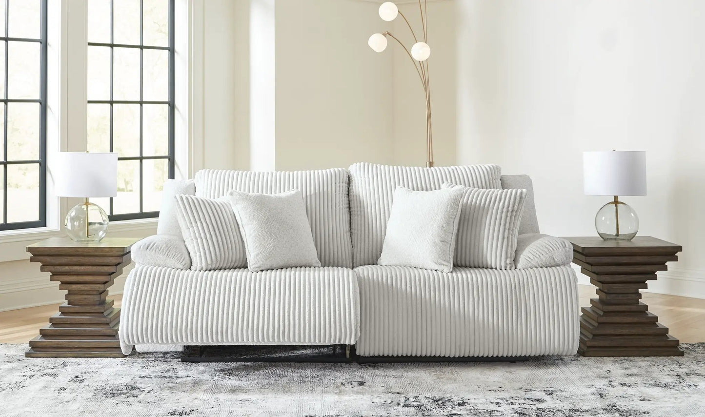 Top Tier Corduroy Reclining Sectional with Chaise