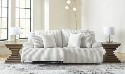 Top Tier Corduroy Reclining Sectional with Chaise
