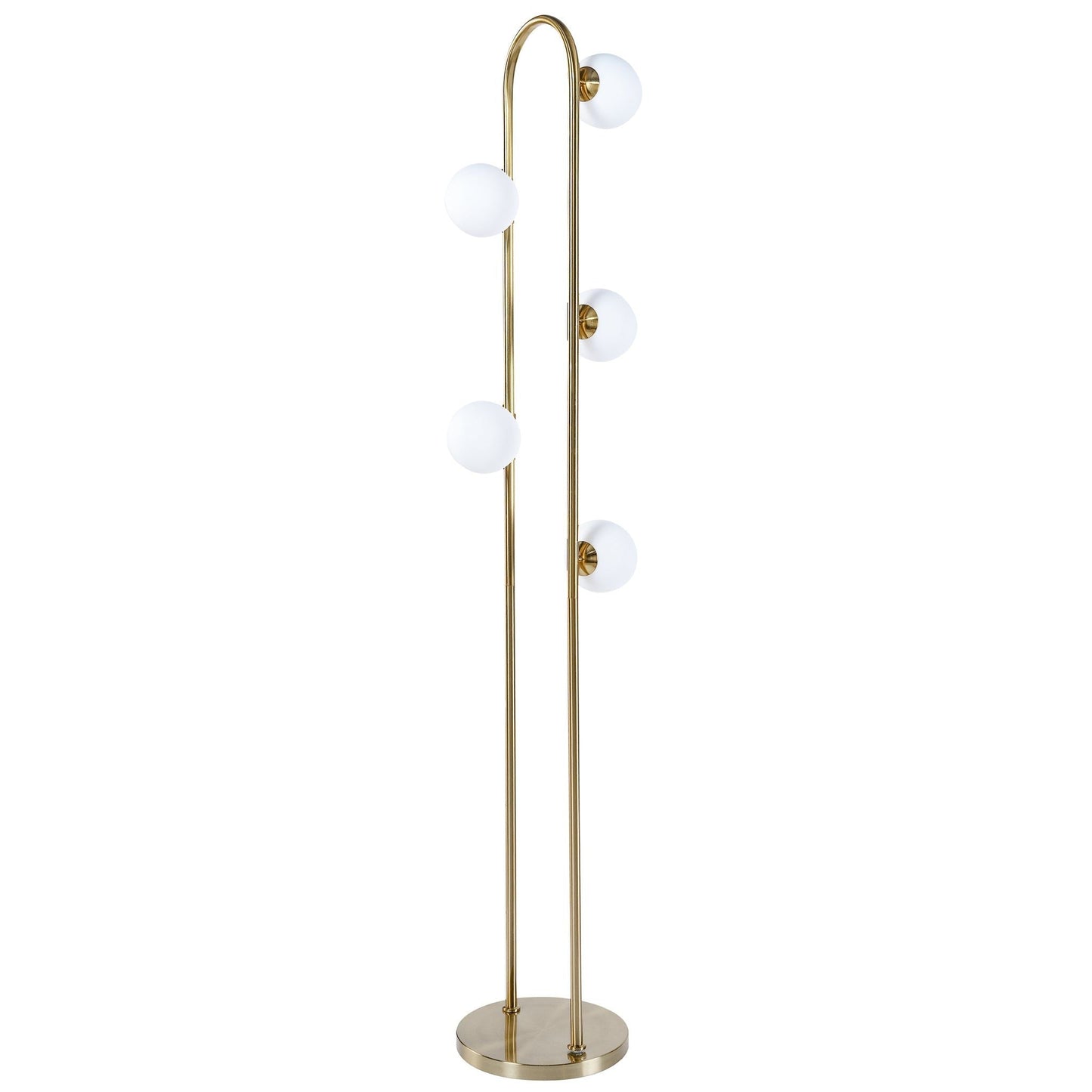 Artema gold floor lamp with white globe bulbs by HouseOfZazla on Tampa Home & Garden Store
