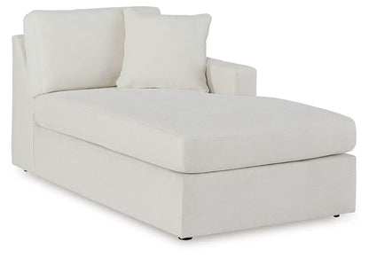 Modmax Oyster stationary sectional chaise in off-white fabric by Unique Piece Furniture on Tampa Home & Garden Store