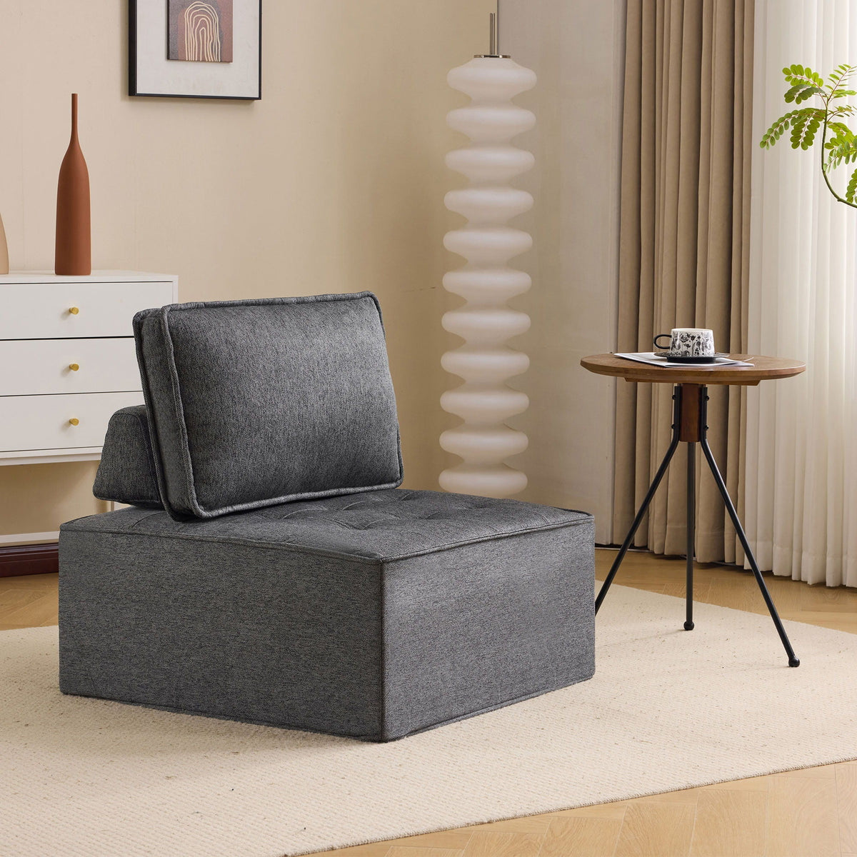 Stylish Modular Sofa with Solid Wood Frame