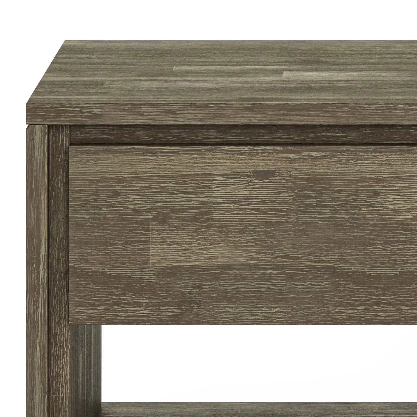 Lowry Handcrafted End Table with Acacia Drawer