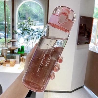 Stevvex 780ml pink plastic water bottle with leak-proof lid and straw on Tampa Home & Garden Store