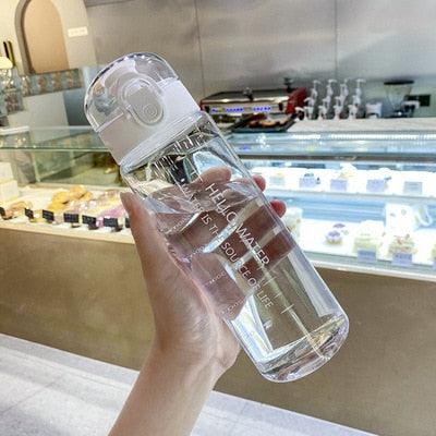 Stevvex 780ml clear BPA-free plastic sports water bottle with leakproof cap and straw on Tampa Home & Garden Store