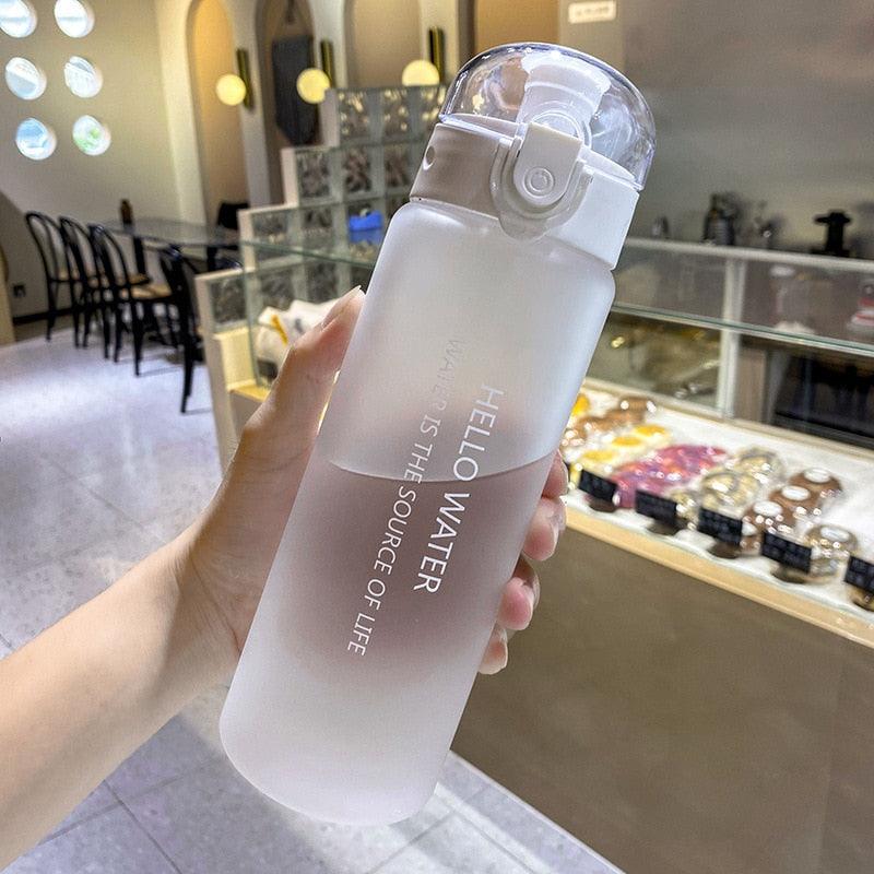 Stevvex 780ml leak-proof plastic water bottle with frosted body and flip cap straw on Tampa Home & Garden Store
