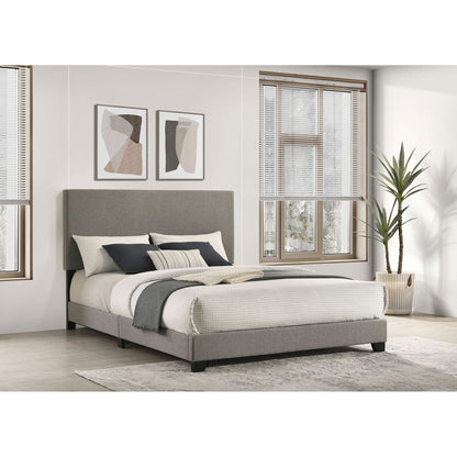 Efram Panel Bed, gray upholstered platform bed by HouseOfZazla on Tampa Home & Garden Store