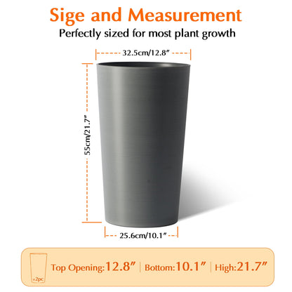 Planter For Outdoor gray planter by HouseOfZazla, tall tapered outdoor pot on Tampa Home & Garden Store