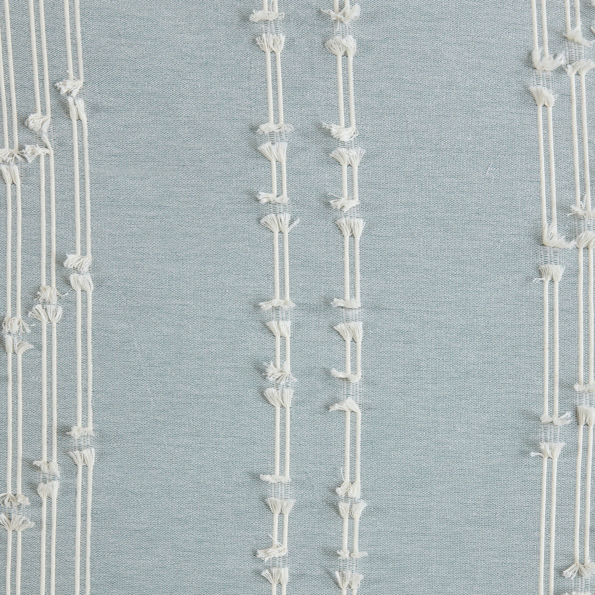 Cotton Jacquard Reversible Aqua and Ivory Set