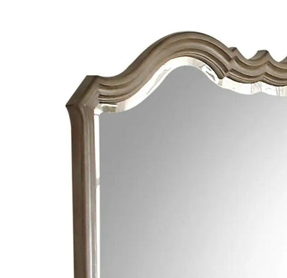 Chelmsford Taupe Mirror With Beveled Edge