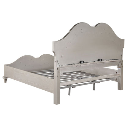 Katerina Platform Bed with LED Light by HouseOfZazla, silver metal bed frame on Tampa Home & Garden Store