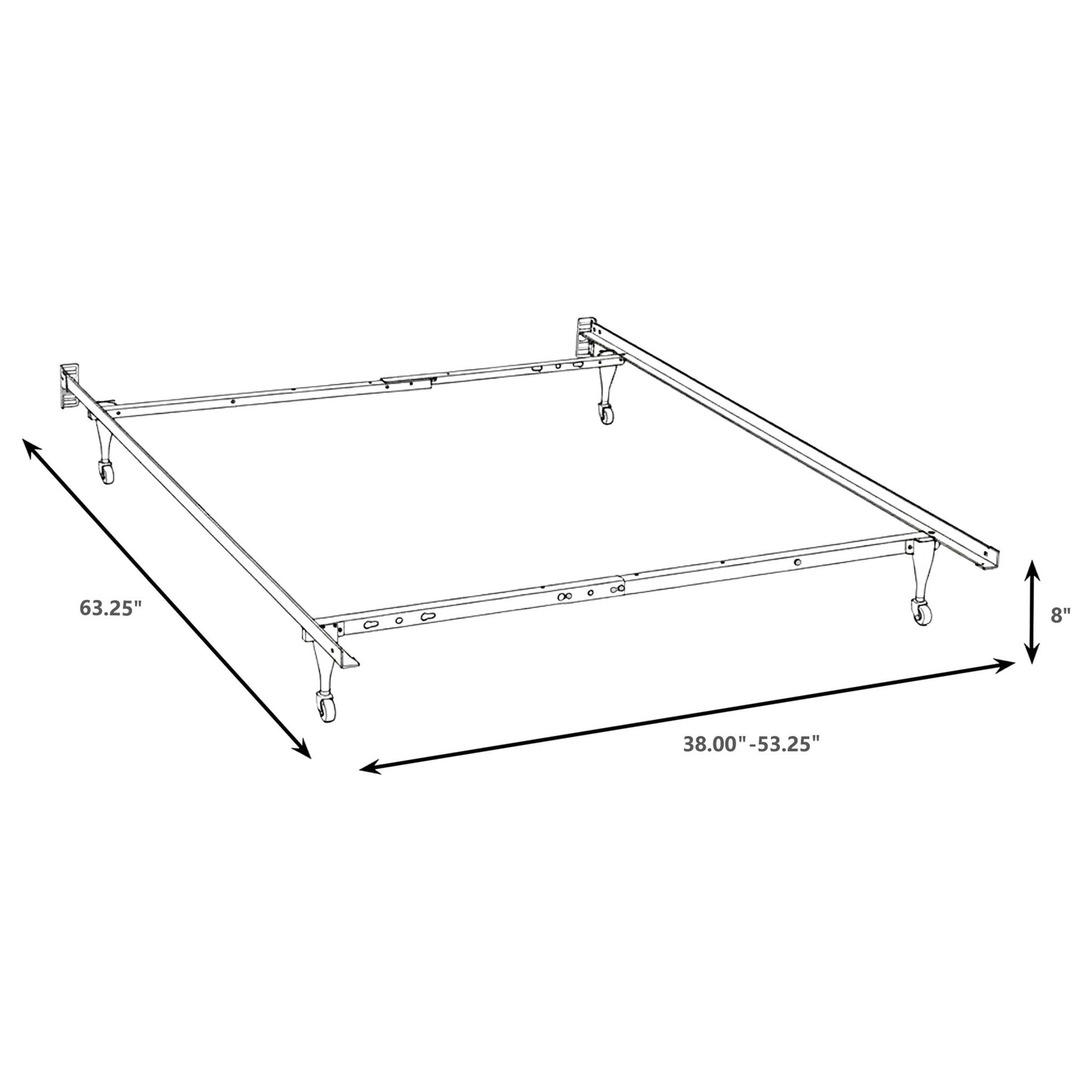 Julian twin/full black metal bed frame, platform bed with caster wheels by HouseOfZazla on Tampa Home & Garden Store