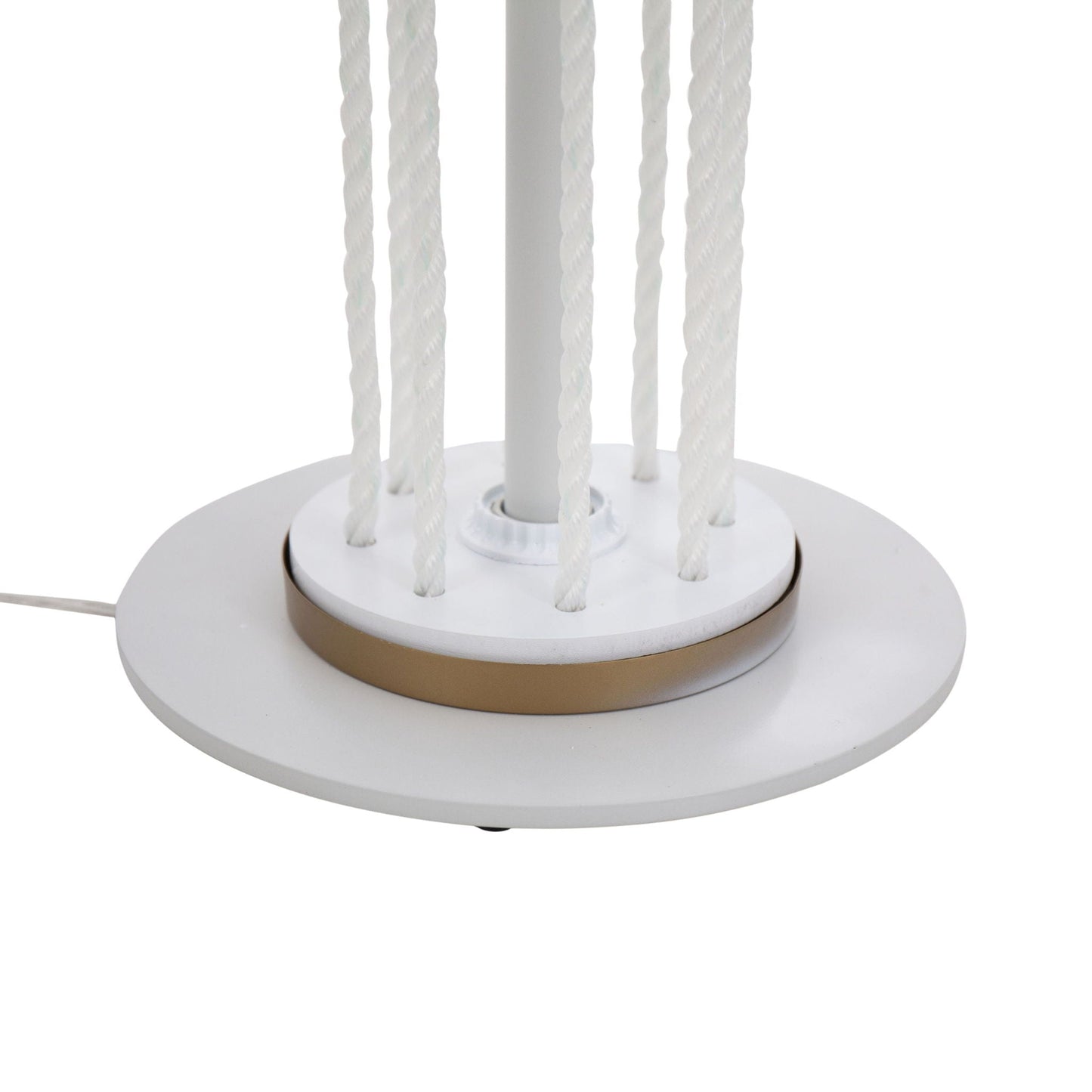 Rope Contemporary Floor Lamp Natural White with rope-wrapped central pole on Tampa Home & Garden Store