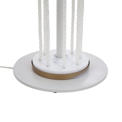 Rope Contemporary Floor Lamp Natural White with rope-wrapped central pole on Tampa Home & Garden Store