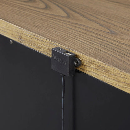 Two Drawer Nightstand With USB Latte Finish
