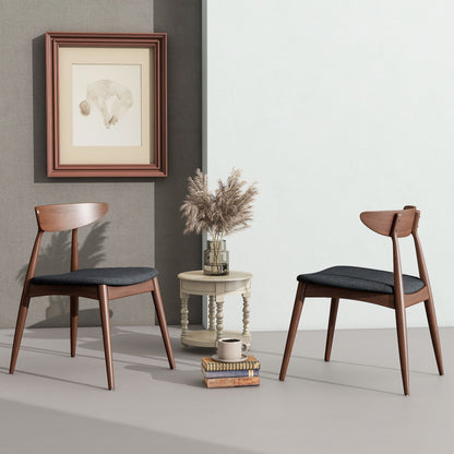 Retro dining chairs set of 2 by HouseOfZazla with ergonomic backs on Tampa Home & Garden Store