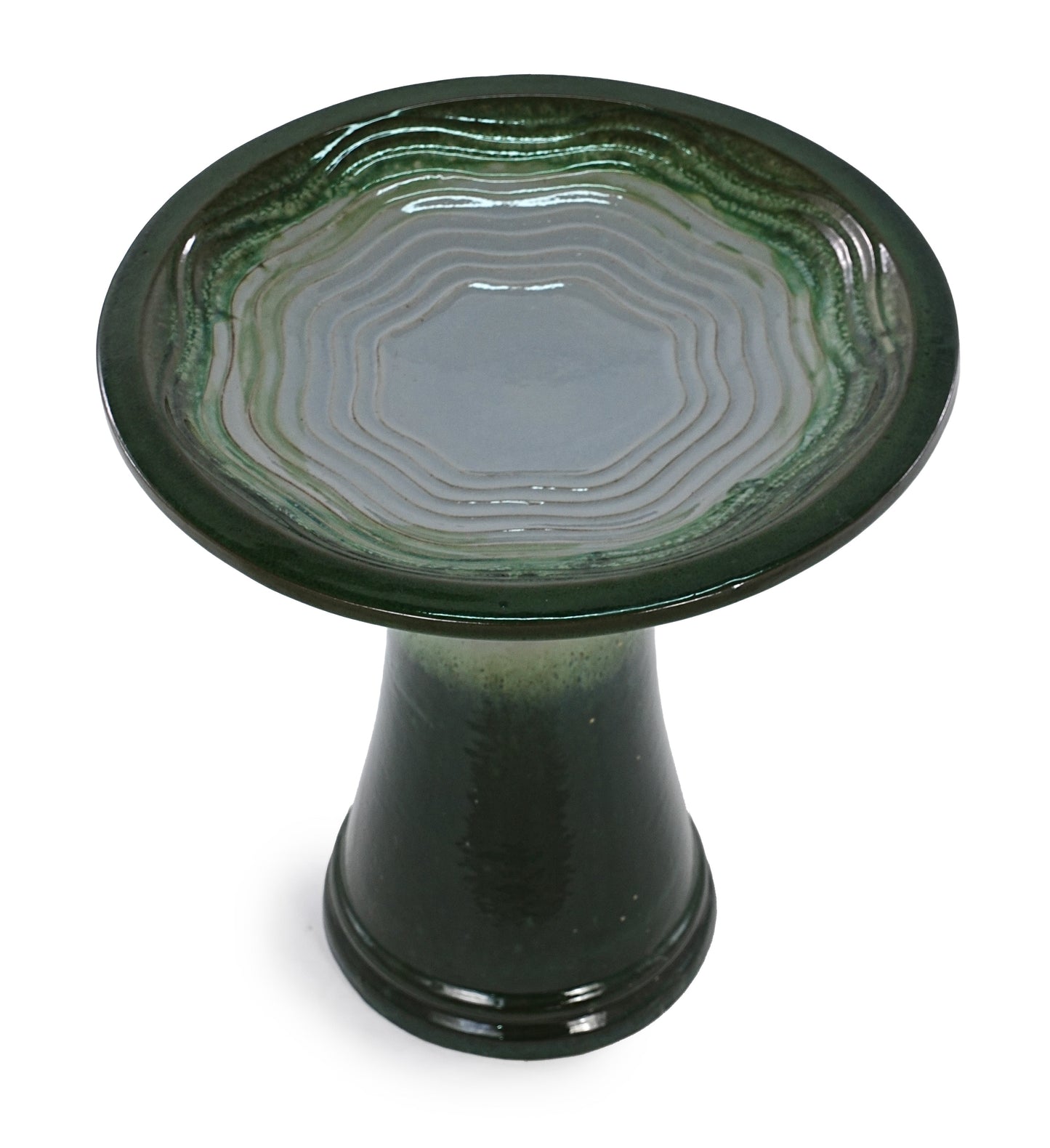 17 Inch Ceramic Bird Bath For Garden And Patio