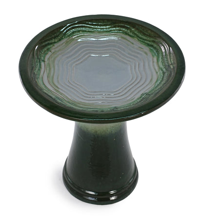 17 Inch Ceramic Bird Bath For Garden And Patio