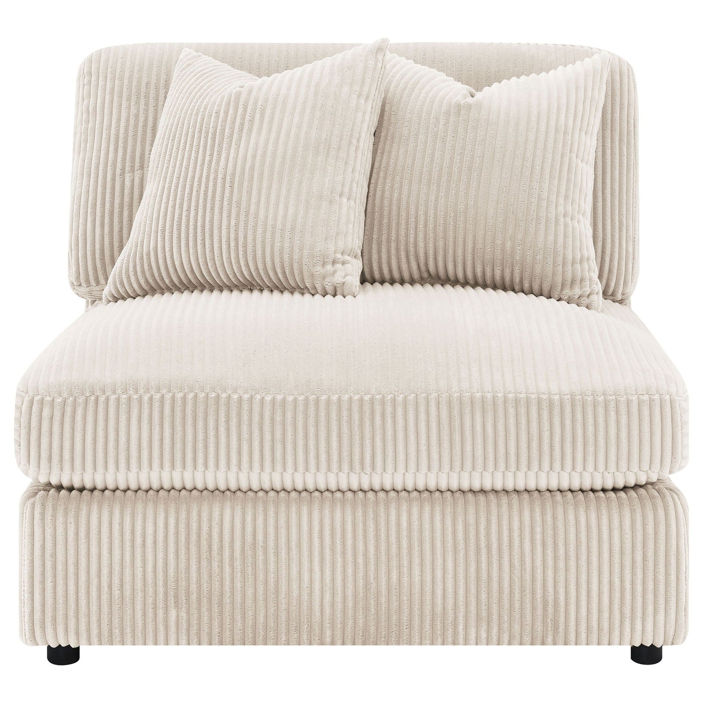 Cassidy sectional sofa with reversible cushions in beige corduroy by HouseOfZazla on Tampa Home & Garden Store