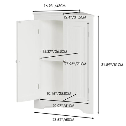 Corner Cabinet Two Doors and Adjustable Shelves