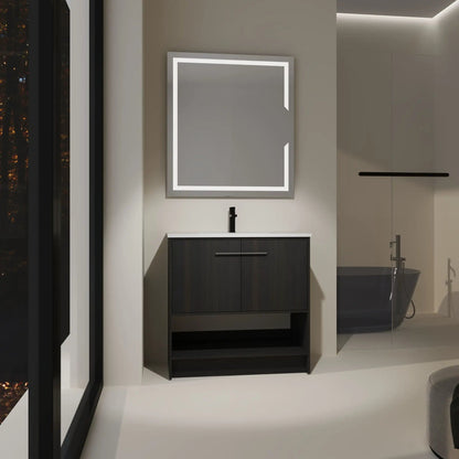 Modern Bathroom Vanity with Ceramic Sink